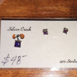 Purple Sterling Necklace Set